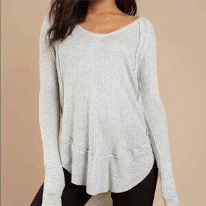Free People | Grey Thermal Lightweight Long Sleeve | Size XS | Great Condition